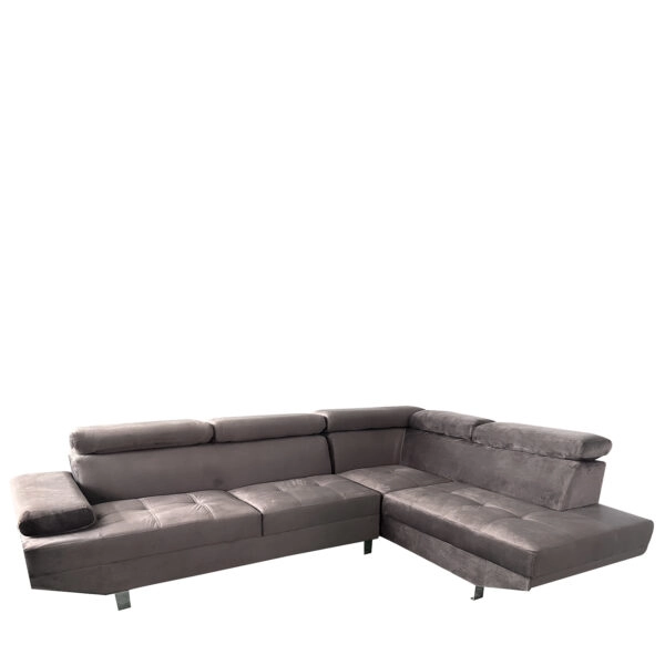 Καναπές Γωνιακός  OZMA Γκρι Ύφασμα 254x160x70cm