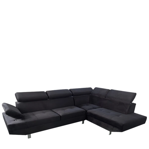 Καναπές Γωνιακός  OZMA Μαύρο Ύφασμα 254x160x70cm