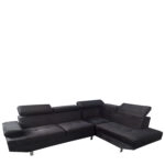 Καναπές Γωνιακός  OZMA Μαύρο Ύφασμα 254x160x70cm