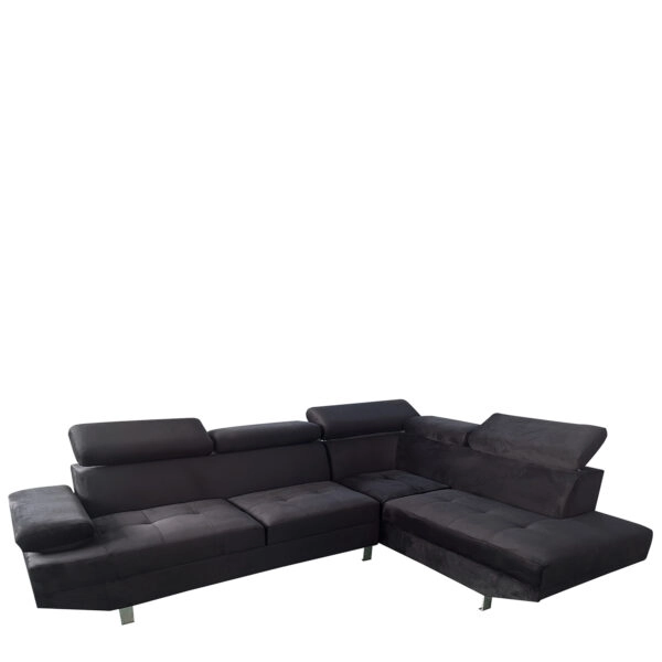 Καναπές Γωνιακός  OZMA Μαύρο Ύφασμα 254x160x70cm