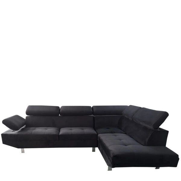 Καναπές Γωνιακός  OZMA Μαύρο Ύφασμα 254x160x70cm