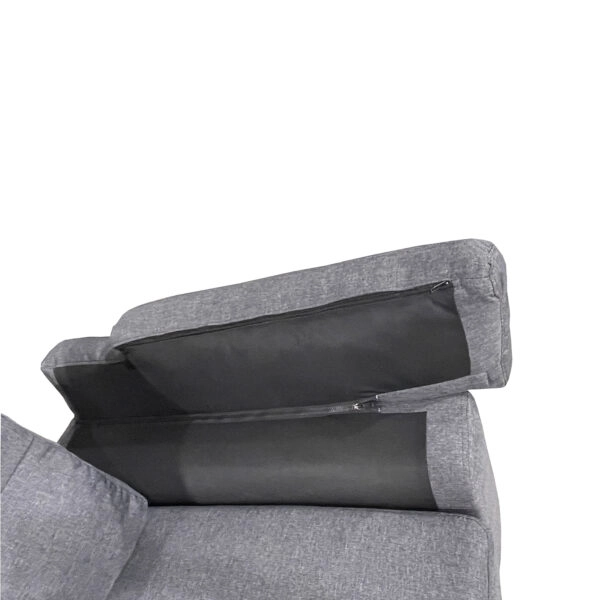 Καναπές Γωνιακός GLINDA Αριστερή Γωνία Γκρι Ύφασμα 282x197x90cm