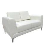Καναπές Τριθέσιος ELFRIC Λευκό PU 190x81x81cm