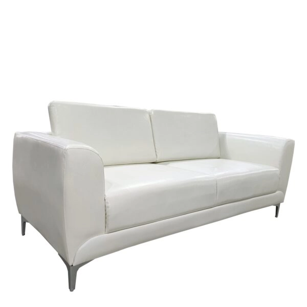 Καναπές Τριθέσιος ELFRIC Λευκό PU 190x81x81cm