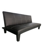 Καναπές Κρεβάτι Τριθέσιος  ERYNDOR Μαύρο PU 186x90x82cm