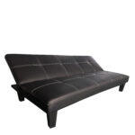Καναπές Κρεβάτι Τριθέσιος  ERYNDOR Μαύρο PU 186x90x82cm