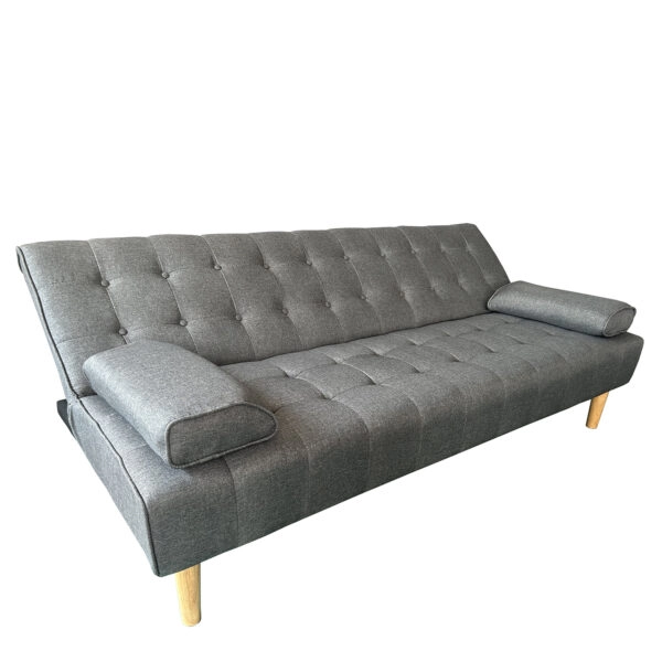 Καναπές Κρεβάτι Τριθέσιος ELFREDA Γκρι Ύφασμα 188x83x83cm