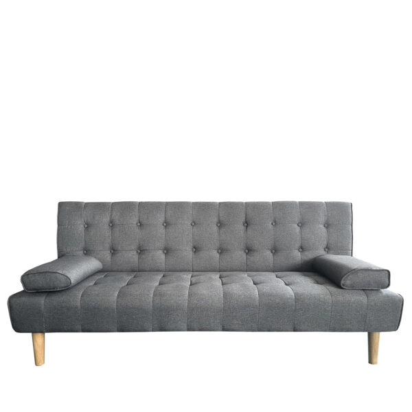 Καναπές Κρεβάτι Τριθέσιος ELFREDA Γκρι Ύφασμα 188x83x83cm