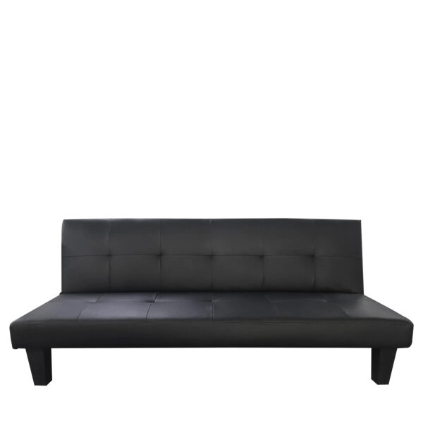 Καναπές Κρεβάτι Τριθέσιος  NAHELE Μαύρο PU 82x82.5x78cm