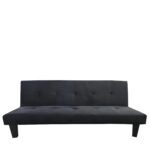 Καναπές Κρεβάτι Τριθέσιος  NAHELE Μαύρο Ύφασμα 82x82.5x78cm