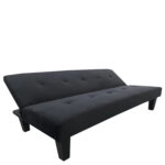 Καναπές Κρεβάτι Τριθέσιος  NAHELE Μαύρο Ύφασμα 82x82.5x78cm