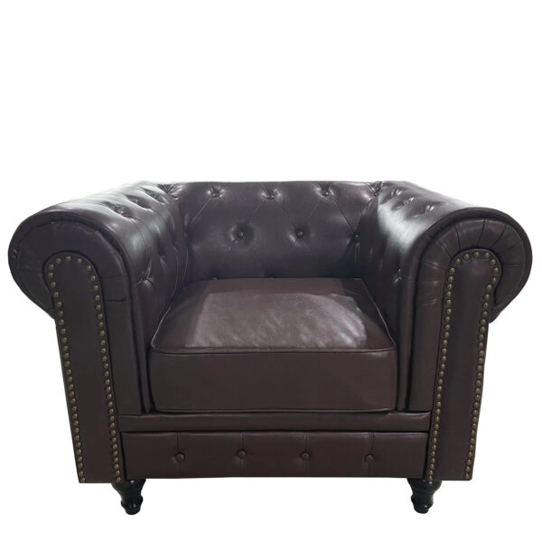 Πολυθρόνα  AVERY Σκούρο Καφέ PU 100x90x73cm