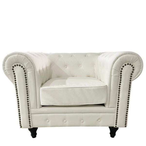Πολυθρόνα  AVERY Λευκό PU 100x90x73cm
