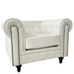 Πολυθρόνα  AVERY Λευκό PU 100x90x73cm