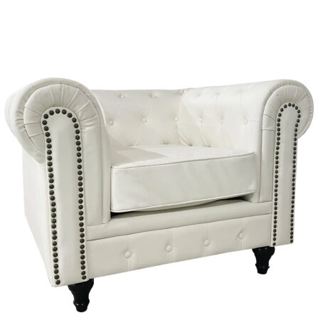 Πολυθρόνα  AVERY Λευκό PU 100x90x73cm