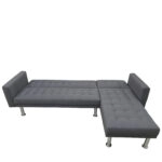 Καναπές Κρεβάτι Γωνιακός  OBERON Γκρι Ύφασμα 102x102/175x4cm