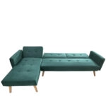 Καναπές Κρεβάτι Γωνιακός  EMILIA Πράσινο Ύφασμα 267x153x85cm