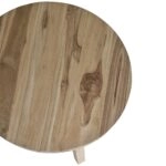 Artekko Munggur Ξύλινο Τραπέζι Σαλονιού σε Ανοιχτό Καφέ (Φ60x55)cm