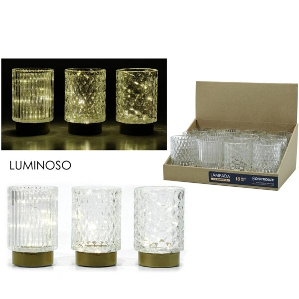 Λάμπα Διάφανο Γυαλί Φ8.5CMxH13CM Σε 3 Σχέδια