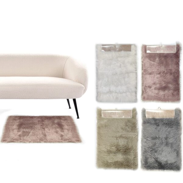 Χαλί  Πολύχρωμο Πολυεστέρας 60x90cm Σε 4 Χρώματα