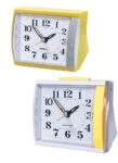 Ρολόι Επιτραπέζιο Με Ξυπνητήρι Πλαστικό 8x8cm Σε 2 Χρώματα