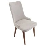 Artekko Rio Ξύλινη Καρέκλα με Μπεζ Βελούδο (53x64x95)cm