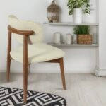BOMONTI CHAIR WALNUT LIGHT  LEGS  MAZZ FABRIC  SALONA V 24