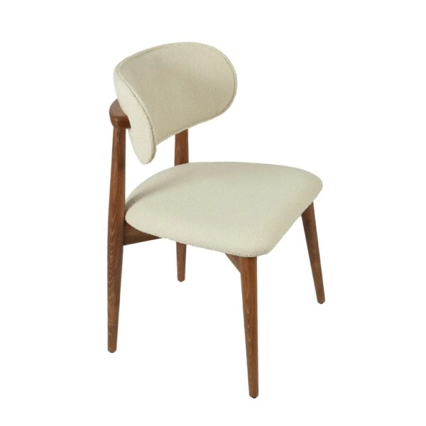 BOMONTI CHAIR WALNUT LIGHT  LEGS  MAZZ FABRIC  SALONA V 24