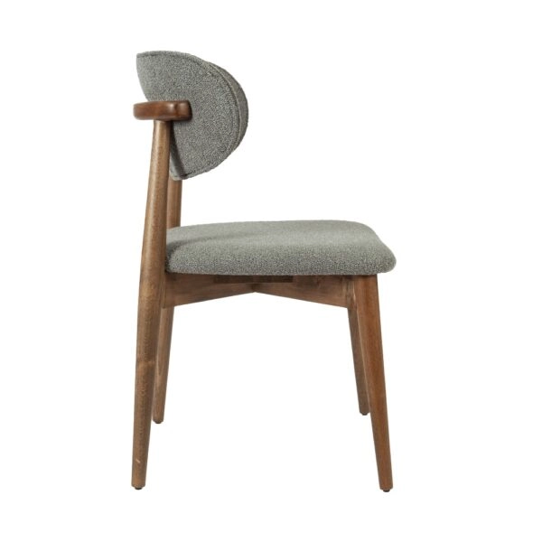 BOMONTI CHAIR WALNUT NATURAL  LEGS  MAZZ FABRIC  SALONA V 21