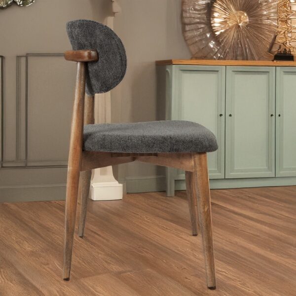 BOMONTİ CHAİR WALNUT NATURAL LEGS MAZZ FABRİC SALONA V 23