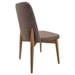 Artekko Oscar Ξύλινη Καρέκλα με Καφέ Μπουκλέ Ύφασμα (48x50x91)cm