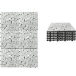 Σετ Πλακίδια Πέτρα Λευκό 30.5x30.5x2cm 6Τμχ