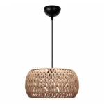 Φωτιστικό οροφής Miranda Megapap E27 από σχοινί μονόφωτο χρώμα φυσικό Ø30x70εκ.