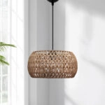 Φωτιστικό οροφής Miranda Megapap E27 από σχοινί μονόφωτο χρώμα φυσικό Ø30x70εκ.