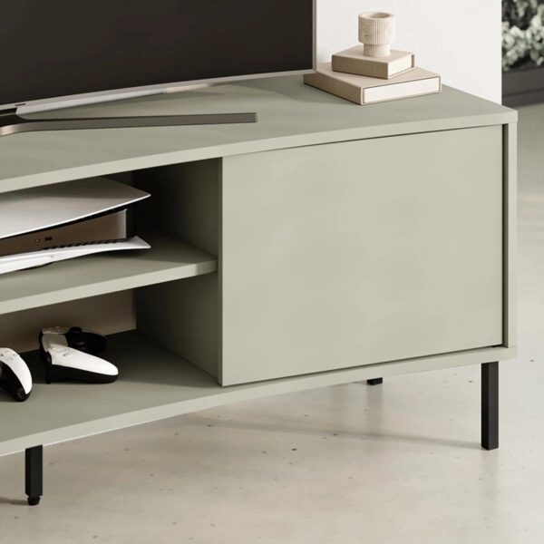 Έπιπλο τηλεόρασης Frem Megapap χρώμα ash green 150x40x55εκ.