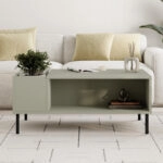 Τραπεζάκι σαλονιού Vena Megapap χρώμα ash green 100x60x42εκ.