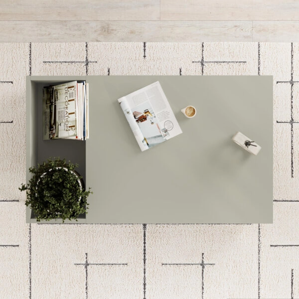 Τραπεζάκι σαλονιού Vena Megapap χρώμα ash green 100x60x42εκ.