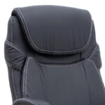 Καρέκλα γραφείου διευθυντική Gustavo Megapap από τεχνόδερμα χρώμα μαύρο 69x65x116/126εκ.