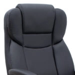 Καρέκλα γραφείου διευθυντική Morgan Megapap από τεχνόδερμα χρώμα μαύρο 67x65x112/122εκ.