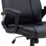 Καρέκλα γραφείου διευθυντική Morgan Megapap από τεχνόδερμα χρώμα μαύρο 67x65x112/122εκ.