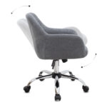 Καρέκλα γραφείου Lana Megapap υφασμάτινη χρώμα γκρι 61x61x80/90εκ.