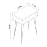 Κομοδίνο μελαμίνης Scott  χρώμα sapphire oak 40x30x60εκ.