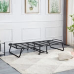 ΚΡΕΒΑΤΙ-ΡΑΝΤΖΟ ΜΕ ΣΤΡΩΜΑ NETTI HM691.01 ΜΕΤΑΛΛΙΚΟ ΜΑΥΡΟ ΜΑΤ 190x76x30Υεκ.