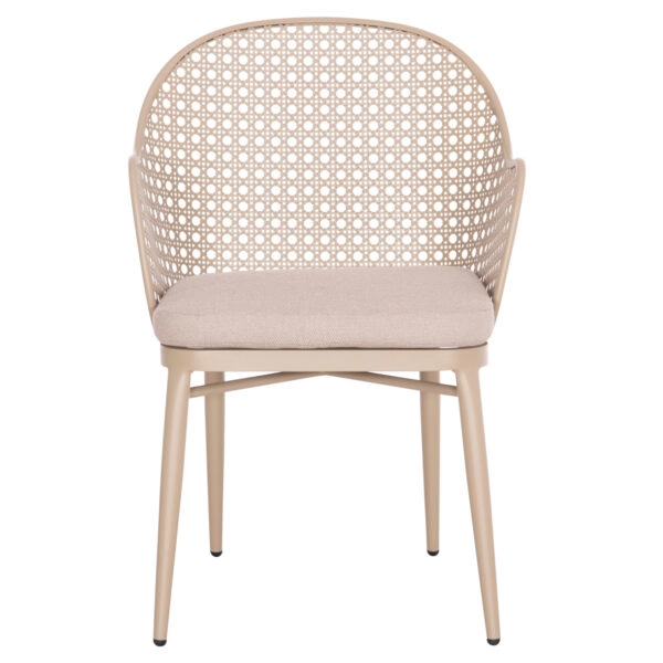 ΠΟΛΥΘΡΟΝΑ ΑΛΟΥΜΙΝΙΟΥ OREGO HM6268.03 ΚΑΠΟΥΤΣΙΝΟ-ΜΑΞΙΛΑΡΙ ΜΠΕΖ 58x55x83Υεκ.