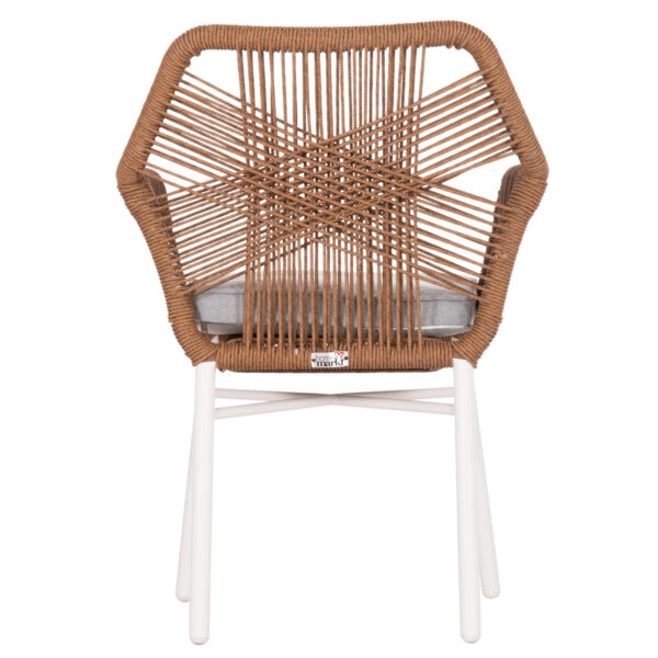 ΠΟΛΥΘΡΟΝΑ TOPIN HM6048.11 ΑΛΟΥΜΙΝΙΟ ΛΕΥΚΟ-P.E. RATTAN ΜΠΕΖ 59x63x81Υεκ
