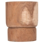 ΣΚΑΜΠΟ-ΤΡΑΠΕΖΑΚΙ ΚΥΛΙΝΔΡΙΚΟ FEBRY HM9909 ΜΑΣΙΦ ΞΥΛΟ SUAR ΦΥΣΙΚΟ Φ40x46Υεκ.