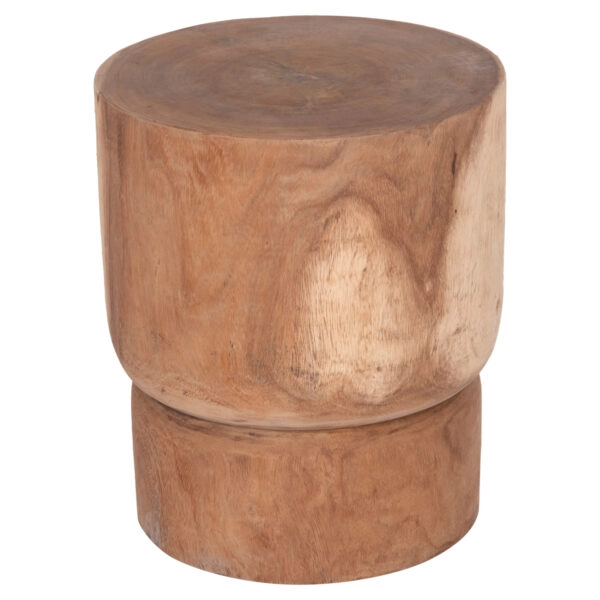 ΣΚΑΜΠΟ-ΤΡΑΠΕΖΑΚΙ ΚΥΛΙΝΔΡΙΚΟ FEBRY HM9909 ΜΑΣΙΦ ΞΥΛΟ SUAR ΦΥΣΙΚΟ Φ40x46Υεκ.