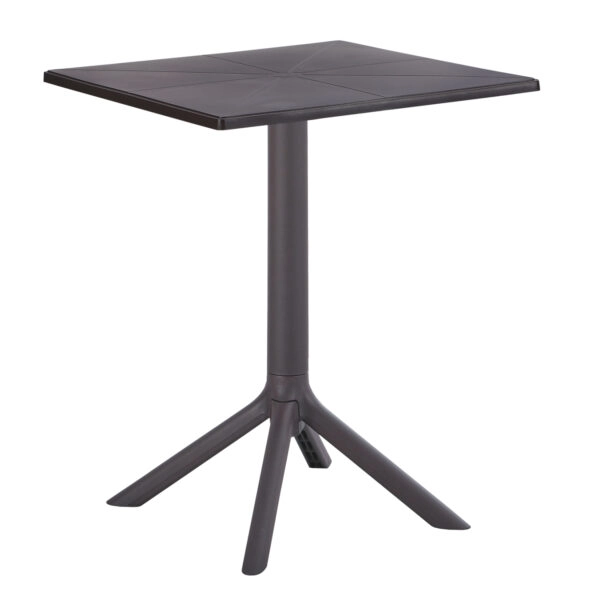 ΤΡΑΠΕΖΙ ΠΟΛΥΠΡΟΠΥΛΕΝΙΟΥ ΤΕΤΡΑΓΩΝΟ TERRIN HM6125.13 ΚΑΦΕ 60,5x60,5x76,5Υεκ.