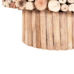 ΤΡΑΠΕΖΙ ΣΑΛΟΝΙΟΥ ΣΤΡΟΓΓΥΛΟ SPARROW HM9963 DRIFTWOOD--ΓΥΑΛΙ Φ65x51,5Υεκ.