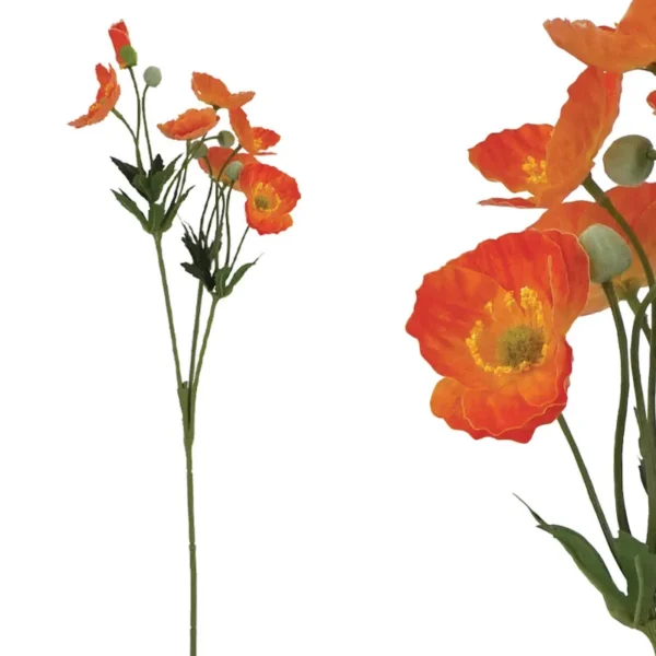 ΚΛΑΔΙ ΠΑΠΑΡΟΥΝΑ REAL TOUCH ΠΟΡΤΟΚΑΛΙ ΜΕ 3 ΚΛΑΔΙΑ ~ 8 ΛΟΥΛΟΥΔΙΑ - Y65cm 24/288ΚΙΒ